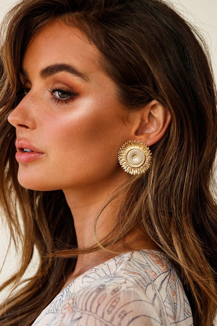 Boucles d'oreilles en or Tournesol