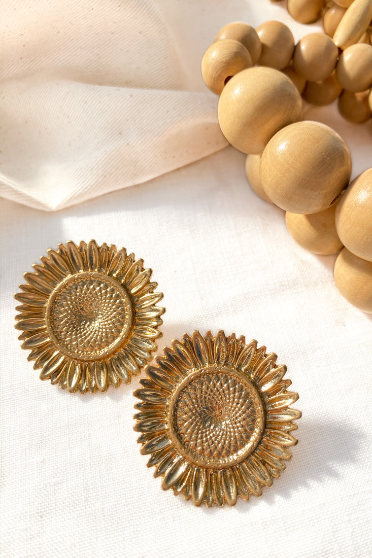 Boucles d'oreilles en or Tournesol
