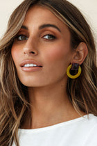 Boucles d'oreilles géométriques Mozambique Jaunes