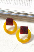 Boucles d'oreilles géométriques Mozambique Jaunes