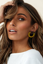 Boucles d'oreilles géométriques Mozambique Jaunes