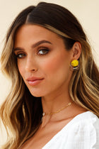 Boucles d'oreilles géométriques Samantha en Perspex Jaune