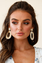Boucles d'oreilles ovales marbrées Zuma Beige