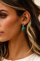 Boucles d'oreilles Jasmine en pierre brute Jade
