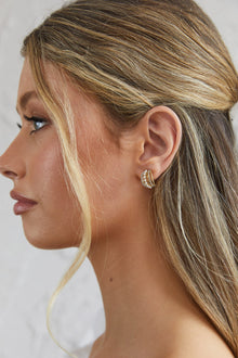 Boucles d'oreilles Ophelia en perles et cristaux dorés