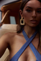 Boucles d'oreilles texturées dorées Rodeo Drive