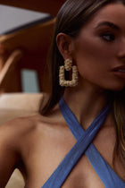 Boucles d'oreilles texturées dorées Rodeo Drive