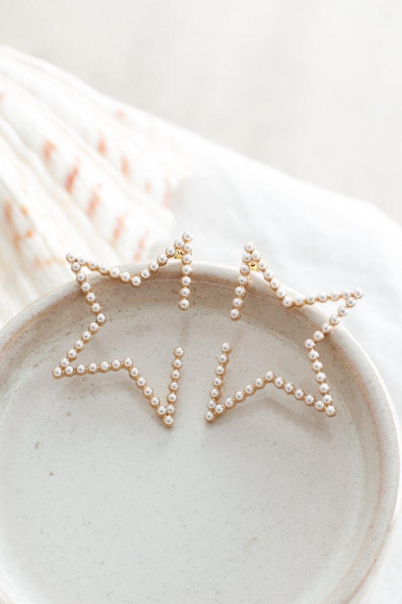 Boucles d'oreilles en perles embellies Starstruck Or