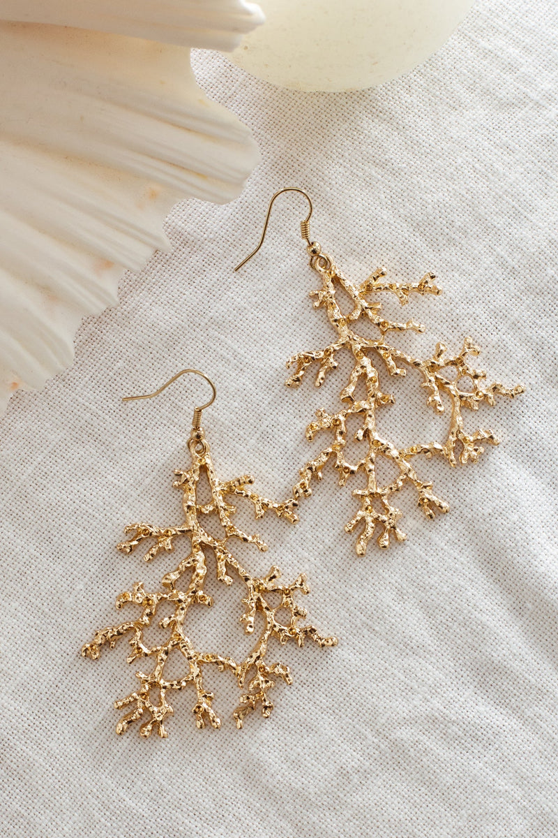 Boucles d'oreilles Orli Design Corail Or