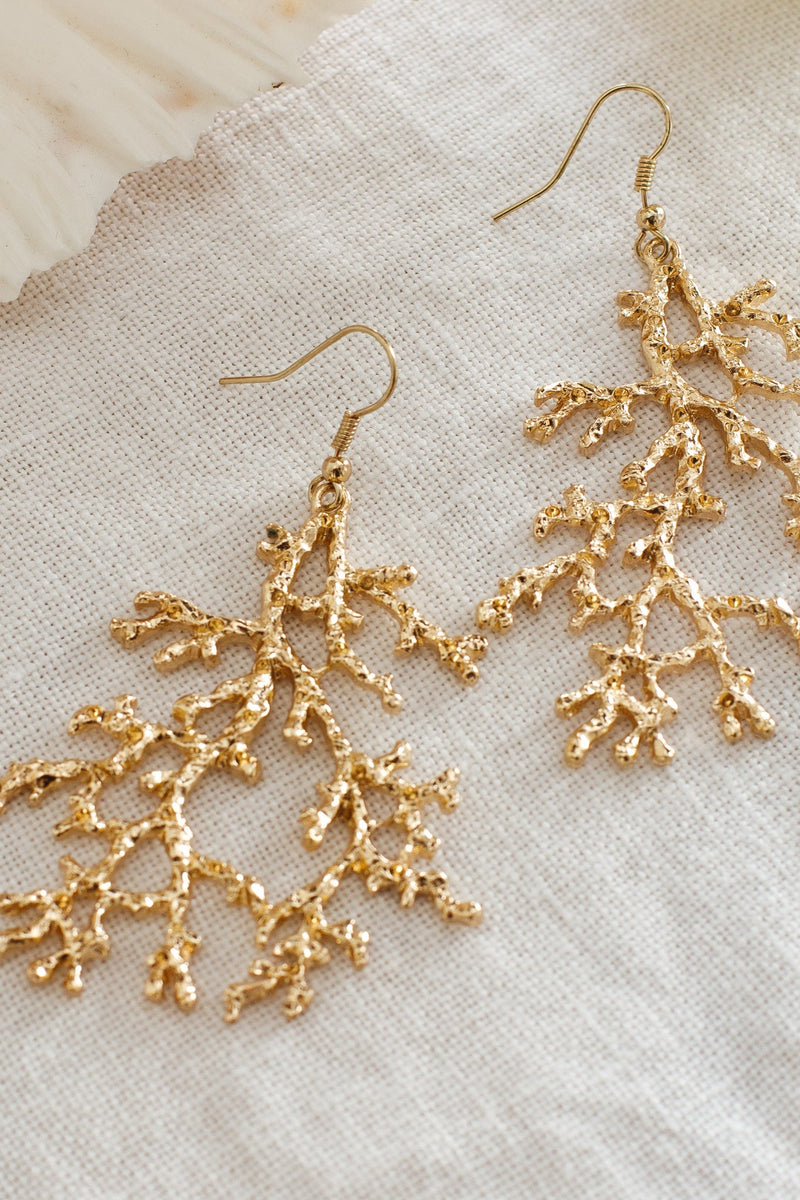 Boucles d'oreilles Orli Design Corail Or