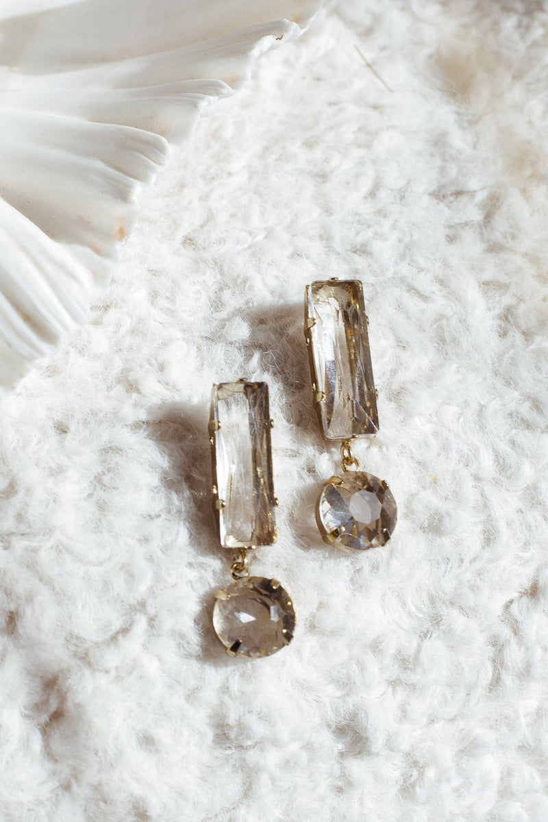 Boucles d'oreilles en cristal de verre Cara
