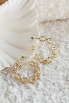 Boucles d'oreilles créoles en lien d'ancre en or