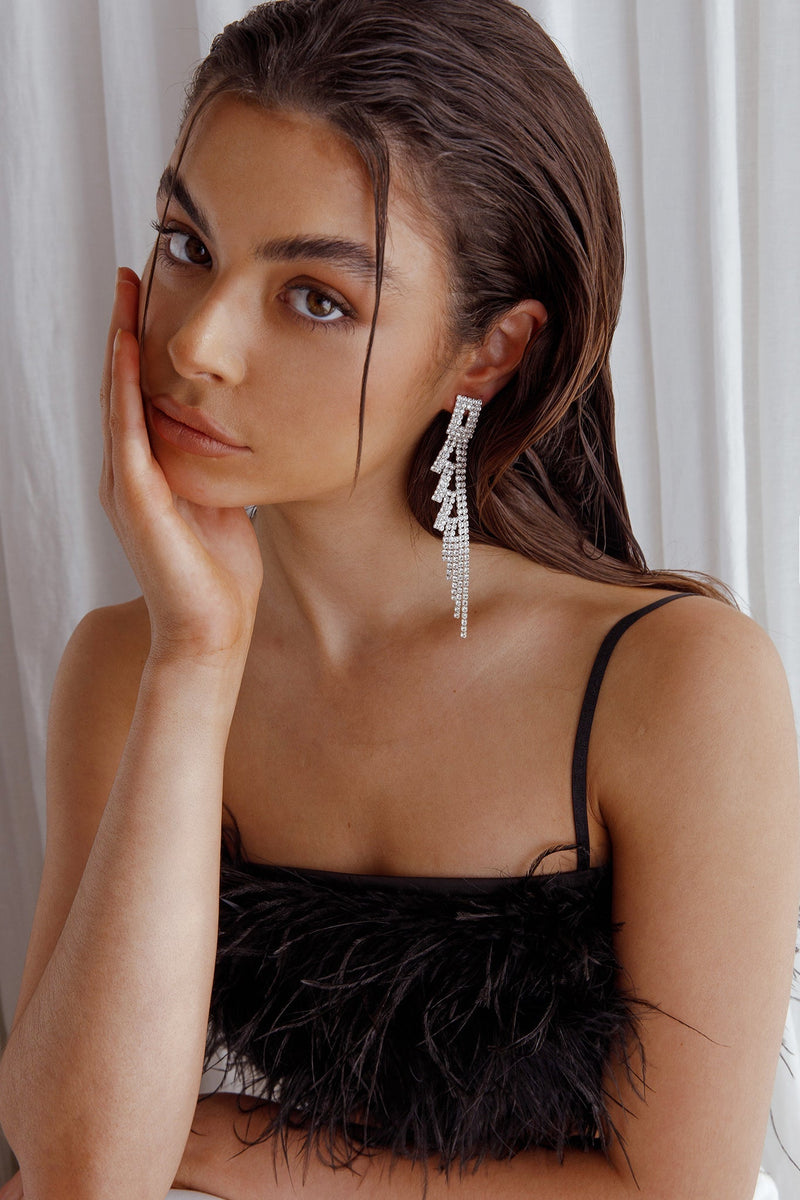 Boucles d'oreilles Darma Diamante Argent