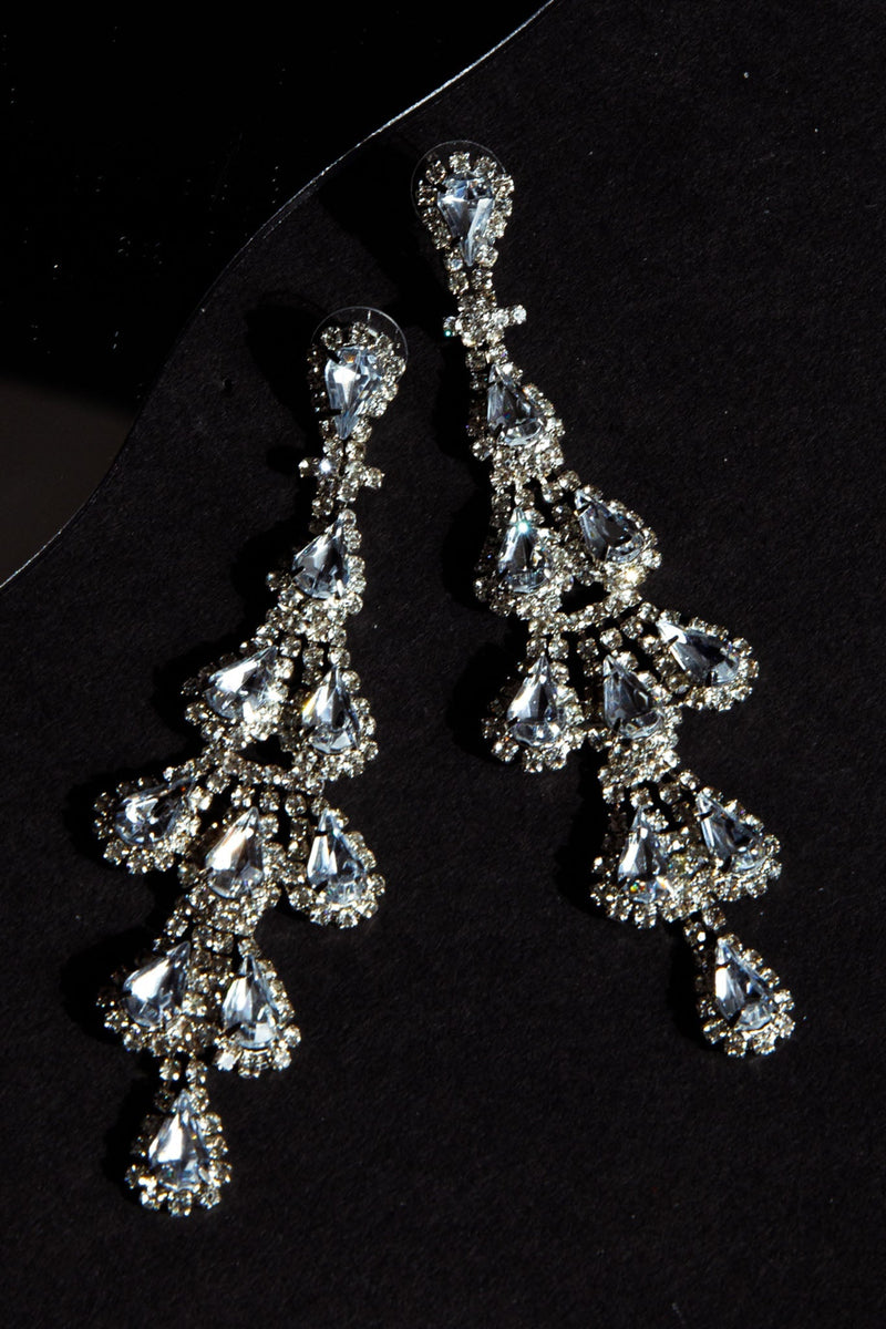 Boucles d'oreilles Chandelier Amina Argent