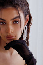 Boucles d'oreilles à frange Khloe Diamante Argent