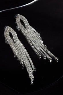 Boucles d'oreilles à frange Khloe Diamante Argent
