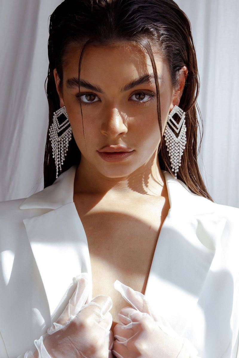 Boucles d'oreilles pendantes en diamanté Kate Argent