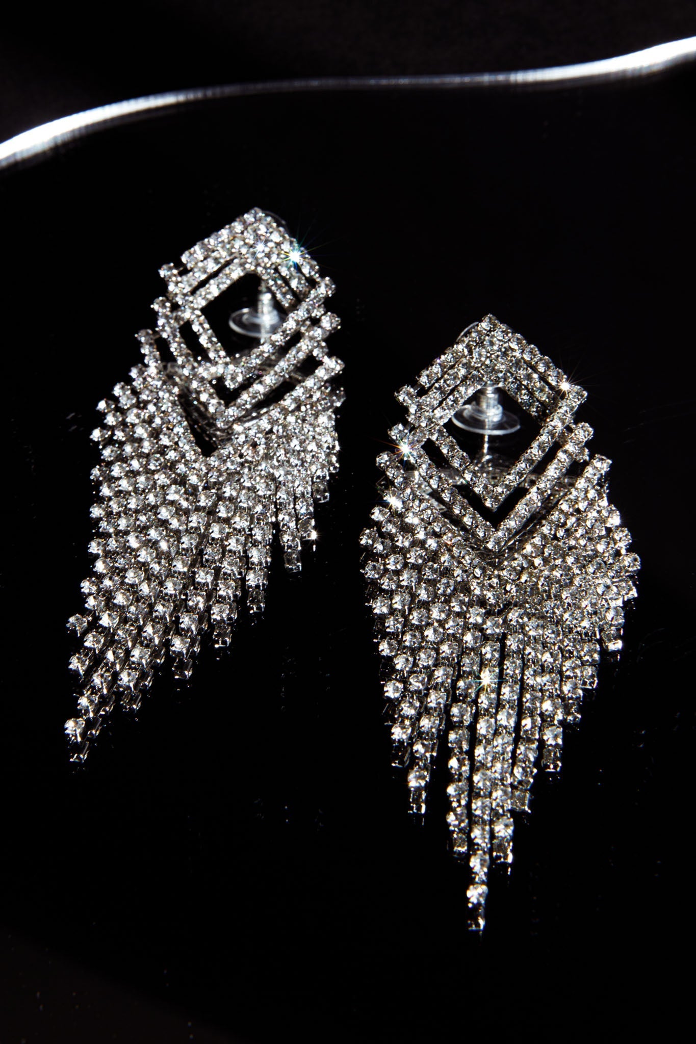Boucles d'oreilles pendantes en diamanté Kate Argent