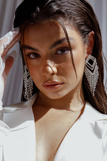 Boucles d'oreilles pendantes en diamanté Kate Argent
