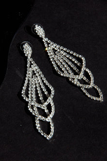 Boucles d'oreilles Chandelier Evangelina Argent