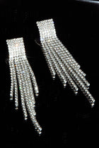 Boucles d'oreilles à franges en diamants Zarah Argent