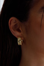 Boucles d'oreilles créoles petites gravées en or