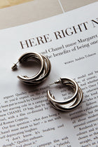 Boucles d'oreilles triples en argent Dominique