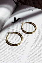 Boucles d'oreilles créoles Hailey Grande Or