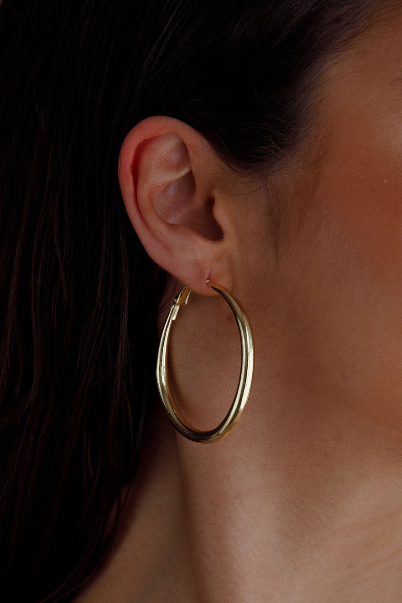 Boucles d'oreilles créoles Hailey Grande Or