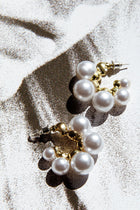 Boucles d'oreilles créoles perles St Tropez Or