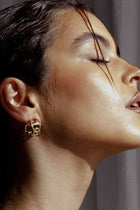 Boucles d'oreilles créoles petites en chaîne Knox Or