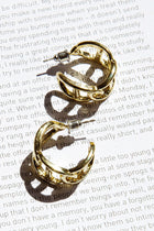 Boucles d'oreilles créoles petites en chaîne Knox Or