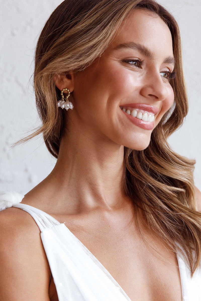 Boucles d'oreilles déclaratives Sierra Pearl Or