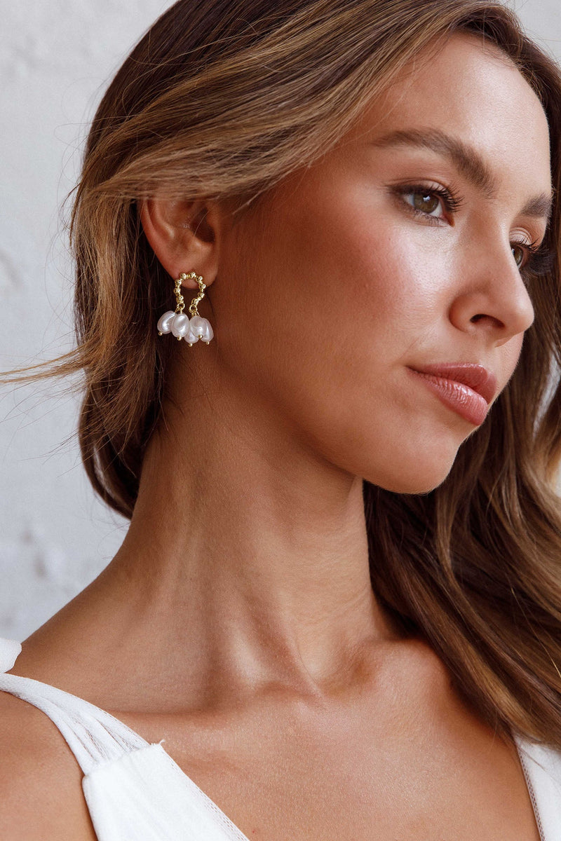 Boucles d'oreilles déclaratives Sierra Pearl Or