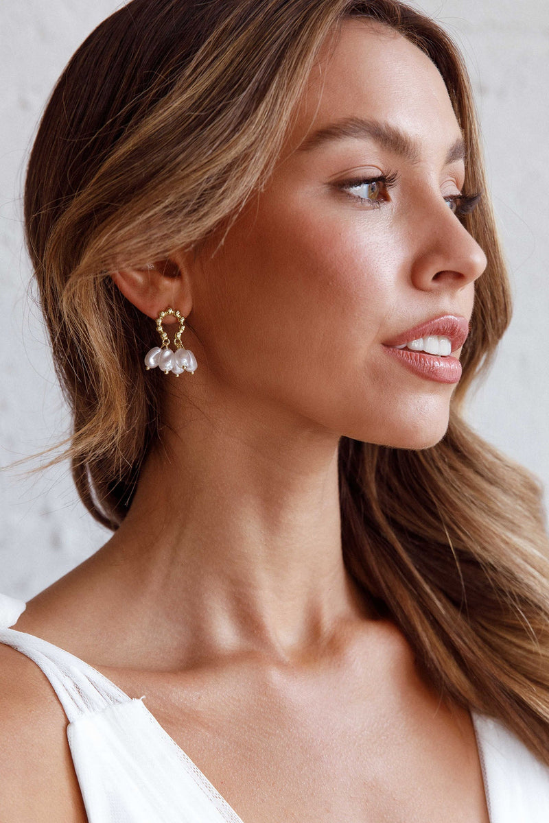 Boucles d'oreilles déclaratives Sierra Pearl Or