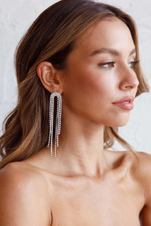 Boucles d'oreilles pendantes Angela Diamante Argent