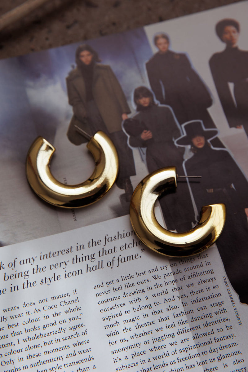 Boucles d'oreilles Hailie Chunky en Or