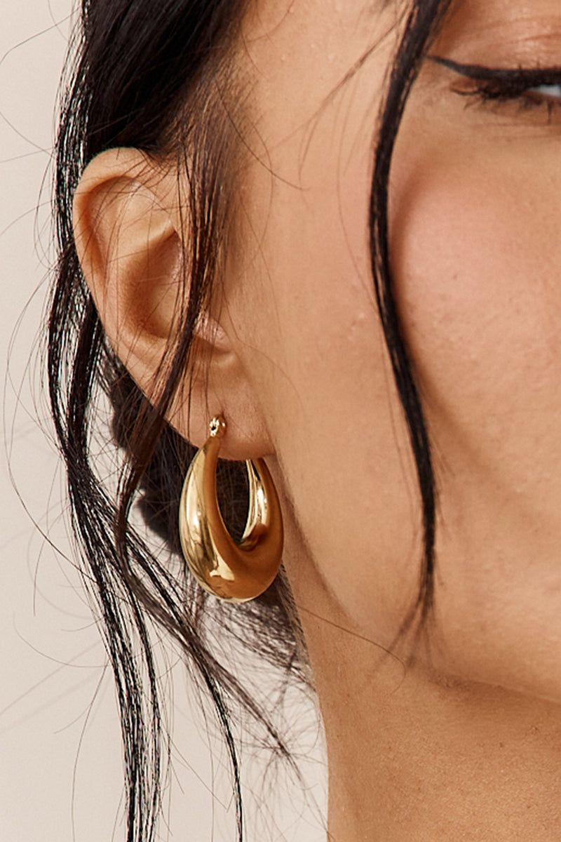 Boucles d'oreilles ovales chunky Lola Or
