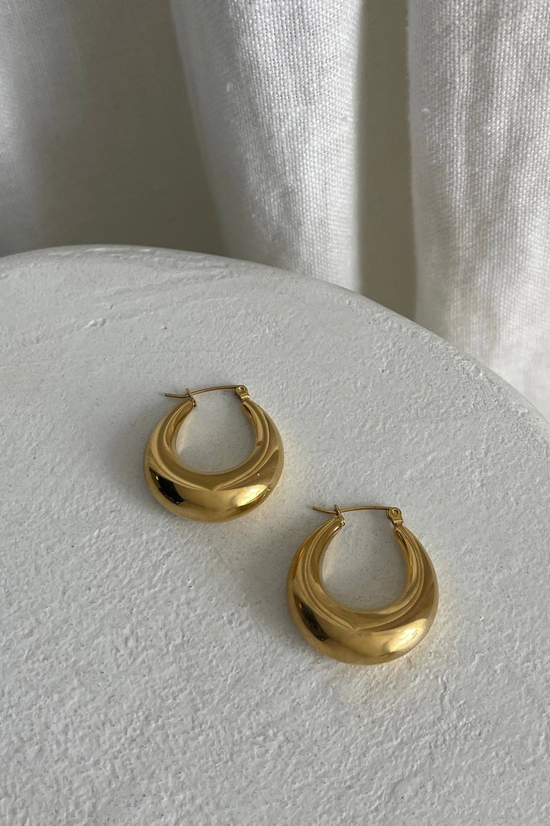 Boucles d'oreilles ovales chunky Lola Or