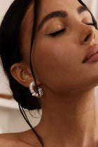 Boucles d'oreilles créoles en perles baroques Ohana en or