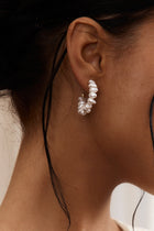 Boucles d'oreilles créoles en perles baroques Ohana en or