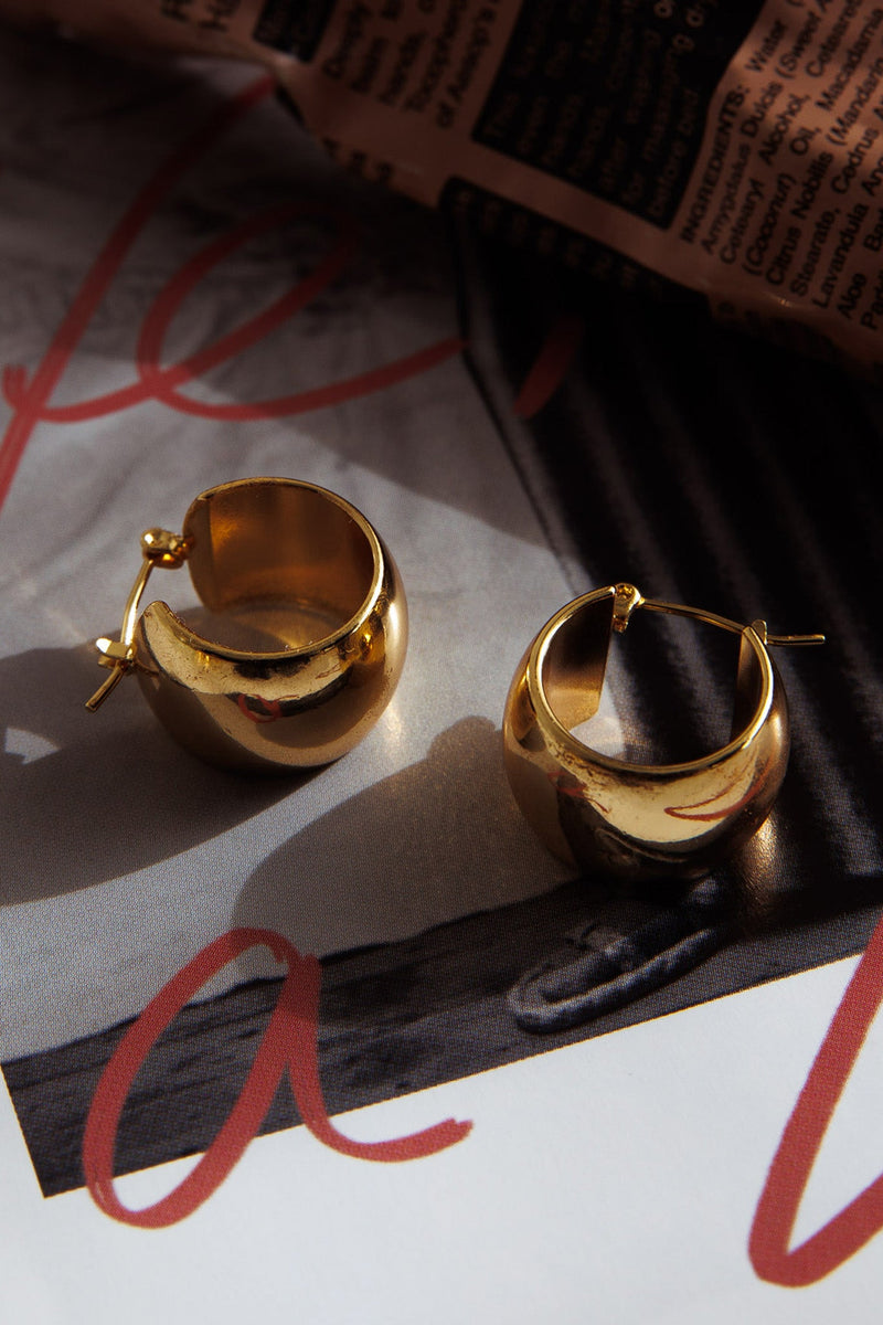 Boucles d'oreilles créoles larges Ami en or