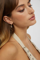 Boucles d'oreilles Croix en Zircon de Salut Or