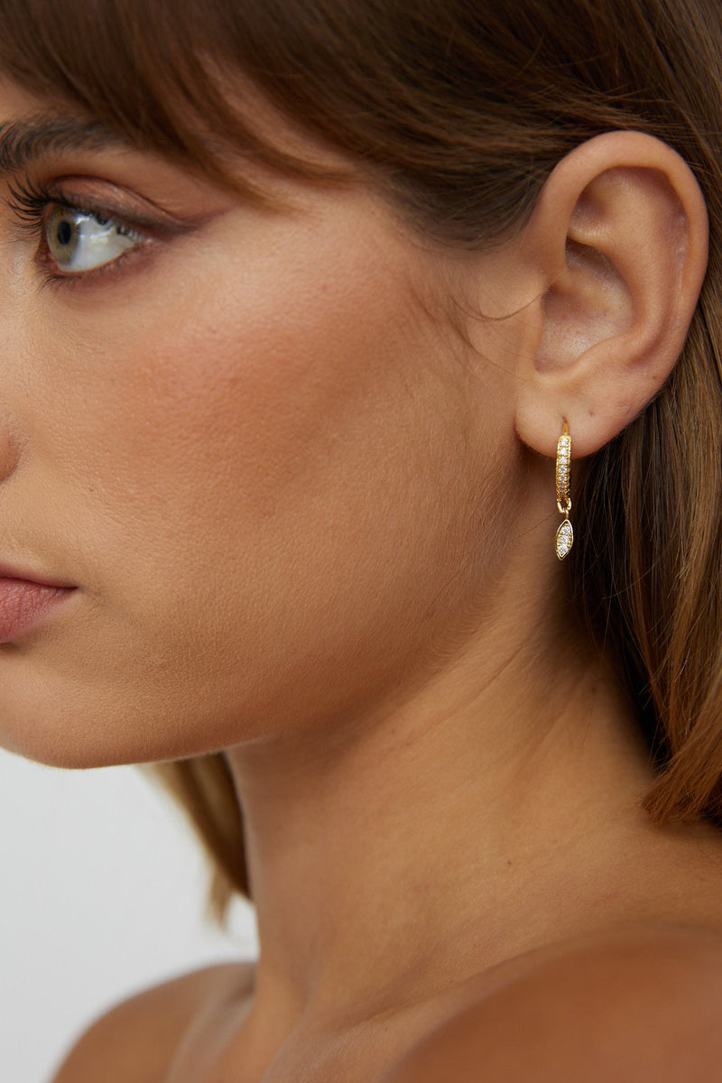 Boucles d'oreilles pendantes Starbright en or