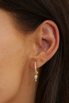 Boucles d'oreilles pendantes Rosa en or