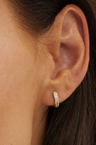 Boucles d'oreilles créoles en zircon pavé Zelda Or