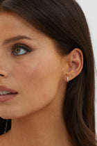 Boucles d'oreilles créoles en zircon pavé Zelda Or