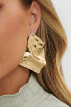 Boucles d'oreilles géométriques surdimensionnées Mae en or