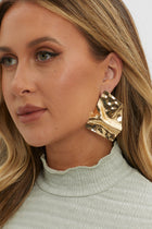 Boucles d'oreilles géométriques surdimensionnées Mae en or
