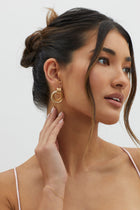 Boucles d'oreilles rondes City Light en or